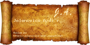 Jelenovics Azár névjegykártya